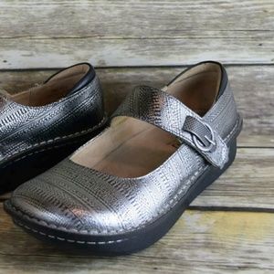 Alegria Silver Mary Jane Comfort Shoes